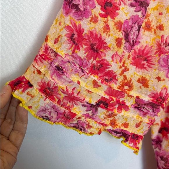 Sundance Ingrid Effortless Floral Bohemian Dress with Tassel Detail Size L Lined - Picture 5 of 12